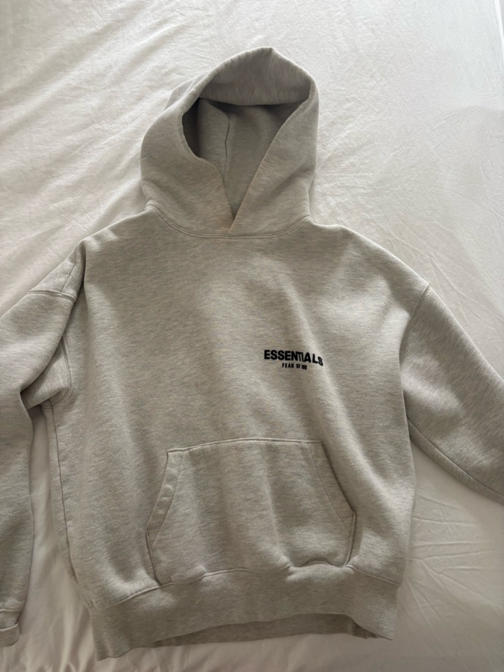 Essentials light grey hoodie